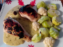 Volaille à la bière du Gâtinais et moutarde de Meaux - Chou Pontoise