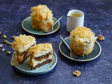 Baklava cheesecake individuel
