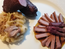 Choucroute et magret de canard laqué
