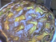 Tarte camembert-poireaux