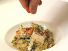 Quinoa façon risotto aux petits pois et fourme d'Ambert