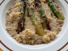 Quinoa aux asperges façon risotto et sa crème d'artichaut