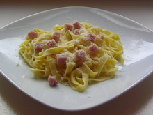 Tagliatelles à la carbonara