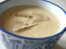 Soupe de céleri au foie gras