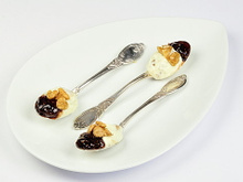 Cuillères sucrées salées chèvre charolais-figue