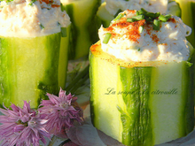 Bouchées de concombre au crabe