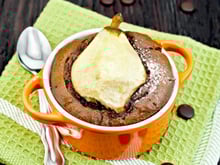 Ramequins moelleux au chocolat & poires