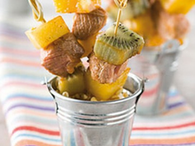 Brochettes d'agneau aux agrumes gourmandes
