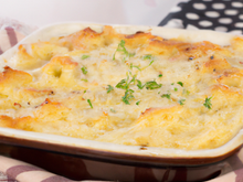 Pâtes au  gratin à la fourme d'Ambert