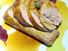 Rôti de dinde au foie gras