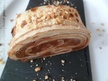 Roulé de crêpes choco-poires