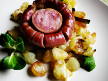 Croustillant d'andouille de Vire au Pommeau