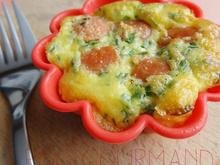 Mini-clafoutis aux saucisses Knacki