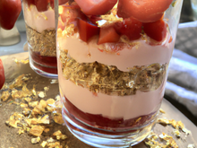 verrines de fraises au muesli
