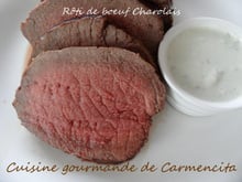 Rôti de rosbeef Charolais à la sauce au Roquefort