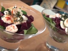 Verrines de betterave mozzarella