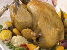 Chapon de pintade à l'ail et au pastis