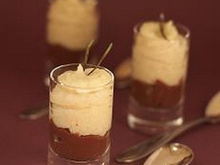 Verrine aux deux chocolats et crème d'haricots de Soissons