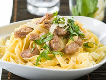 Carbonara d'agneau au parmesan facile