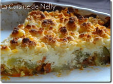 Crumble de courgettes au chèvre et au chorizo