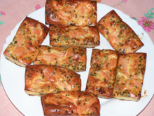 Bouchées poireau et saumon fumé