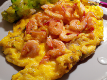 Omelette aux crevettes