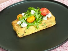 Polenta à la roquette et au roquefort, recette végé