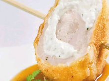 Paupiettes de volaille farcies au Philadelphia et à la menthe, et leur sirop de muscat