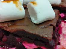 Brownie framboise et crème de chamallows