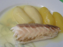 Bar en croûte de sel et échalote