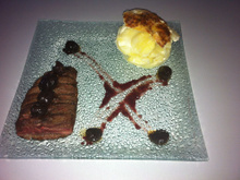 Magret de canard à la cerise, Gratin de pomme de terre