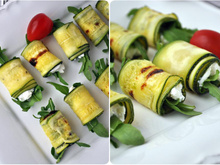 Roulés de courgettes grillées à la ricotta