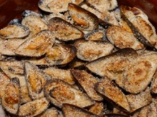 Moules de l'aiguillon gratinées à la crème d'ail