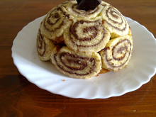 Charlotte chocolat avec biscuit façon roulé