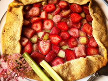 Galette croustilllante rhubarbe / fraises