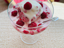 Glace au yaourt à la framboise