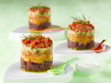 Tartare de thon et petits légumes