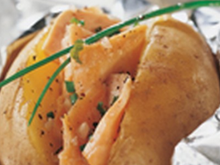 Pomme de terre en robe des champs à la truite