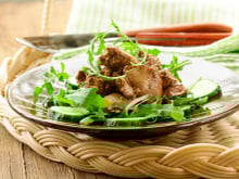 Salade aux foies de volaille