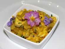 Chien de mer au curcuma