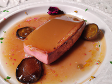 Foie Gras D'oie poêlé à la rose