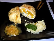 Paupiettes de dinde, farcies à la courgette jaune