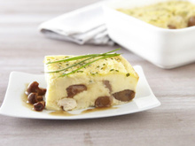 Clafoutis salé au poulet et marrons