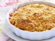 Crumble à la rhubarbe maison