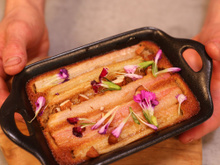 Financier rhubarbe et amandes