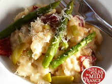 Risotto d’asperge et chorizo à l’huile d’olive