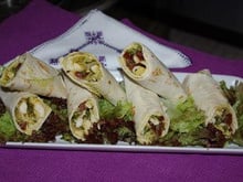 Roulés au poulet (mini wraps)