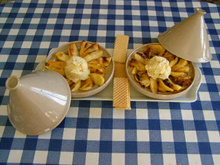 Tajine de pommes avec glace à la vanille facile