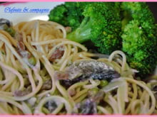 Spaghetti carbonara léger