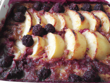 Gratin de poires et de mûres